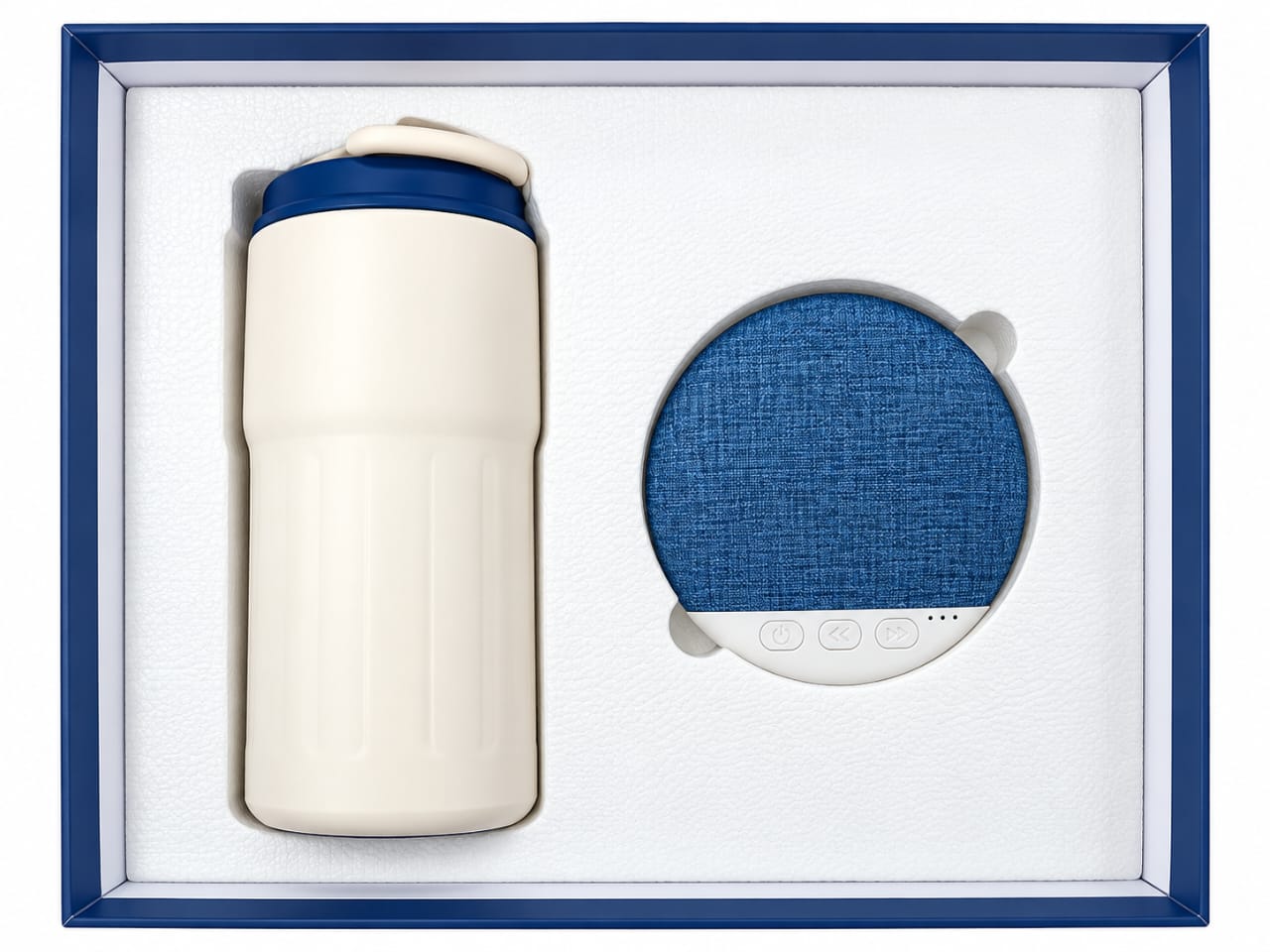 sleep aid Bluetooth speaker and temperature flask giftset.